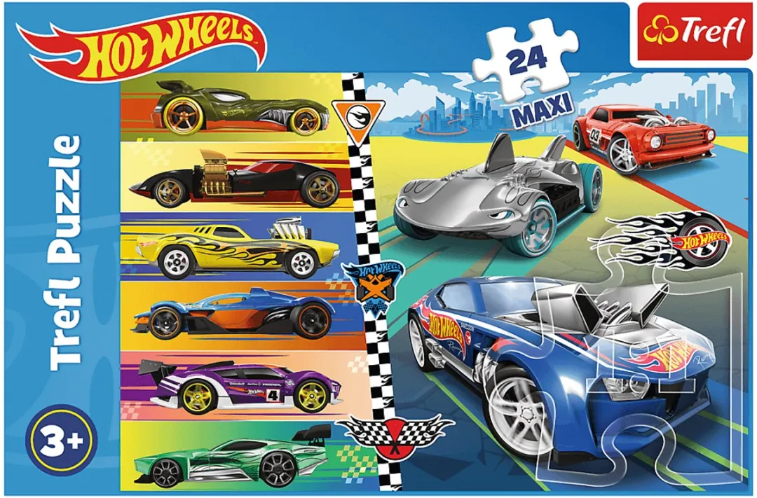 Trefl Hot Wheels Maxi Puzzel 24 Stuks - Multicolor