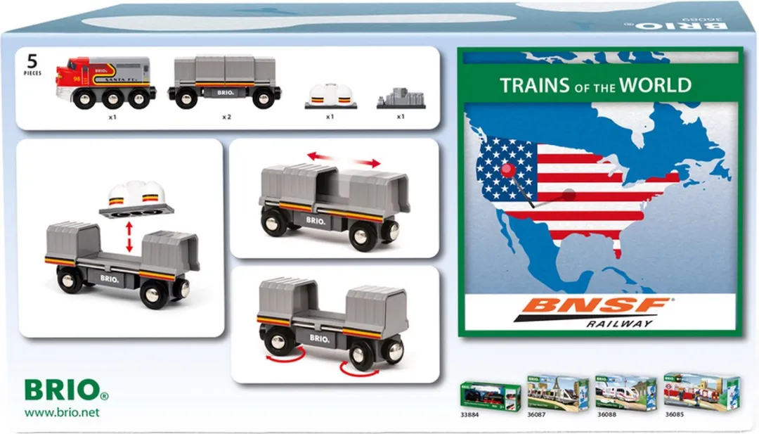 BRIO Santa Fe Trein Houten Speelgoed 63608900 - Meerkleurig