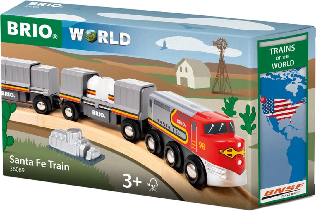 BRIO Santa Fe Trein Houten Speelgoed 63608900 - Meerkleurig