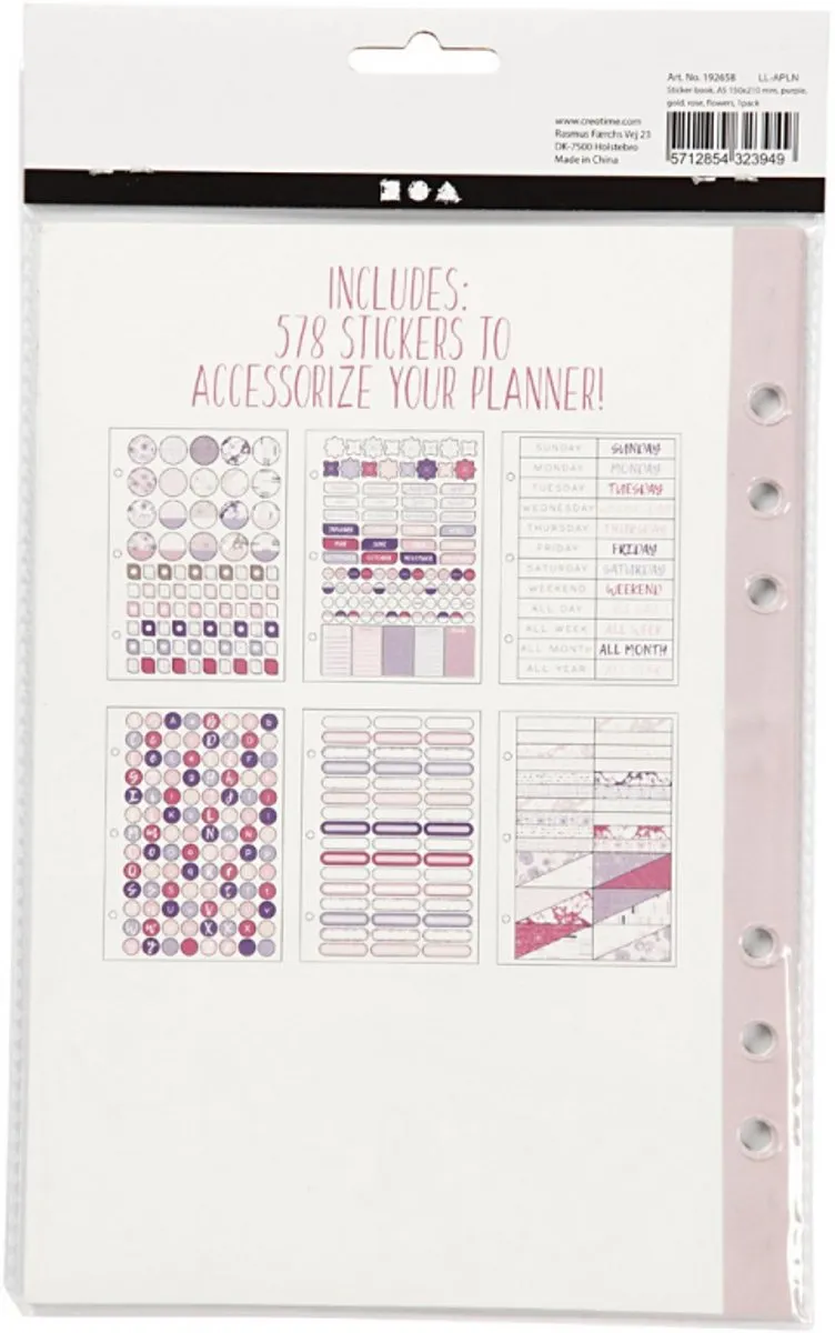 Creativ Company Stickerboek Bulletjournal Bloemen 15x21mm - Divers