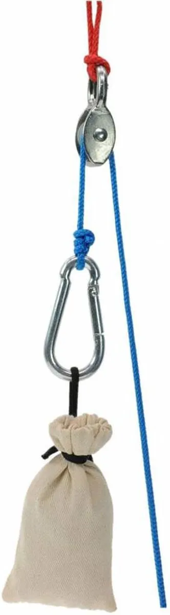 Kids at work Mini Katrol Set Blauw/Rood/Wit/Zilver/Zwart