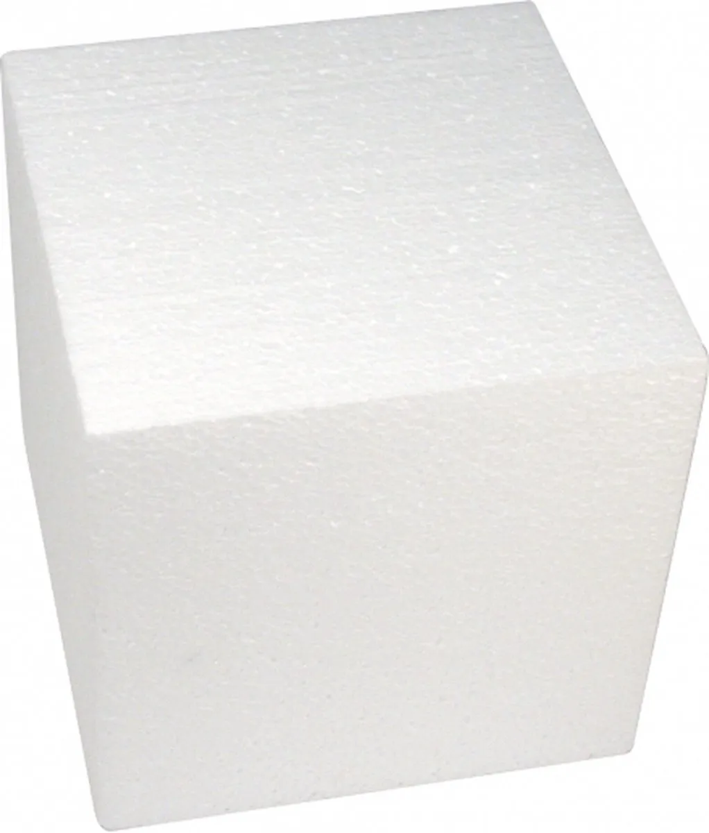 Rayher hobby Piepschuim Kubus 20x20cm - 2 Stuks Wit
