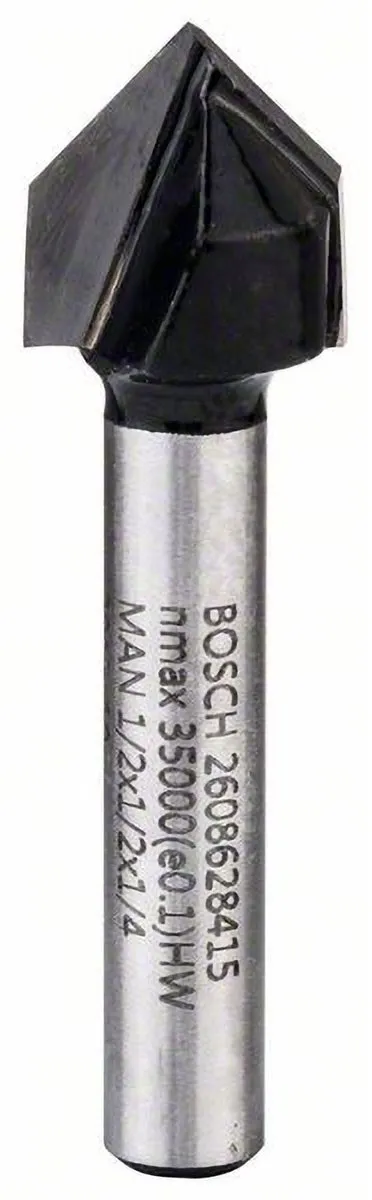 Bosch V-groeffrees 1/4" 12,7mm L12,7mm G45mm 90°