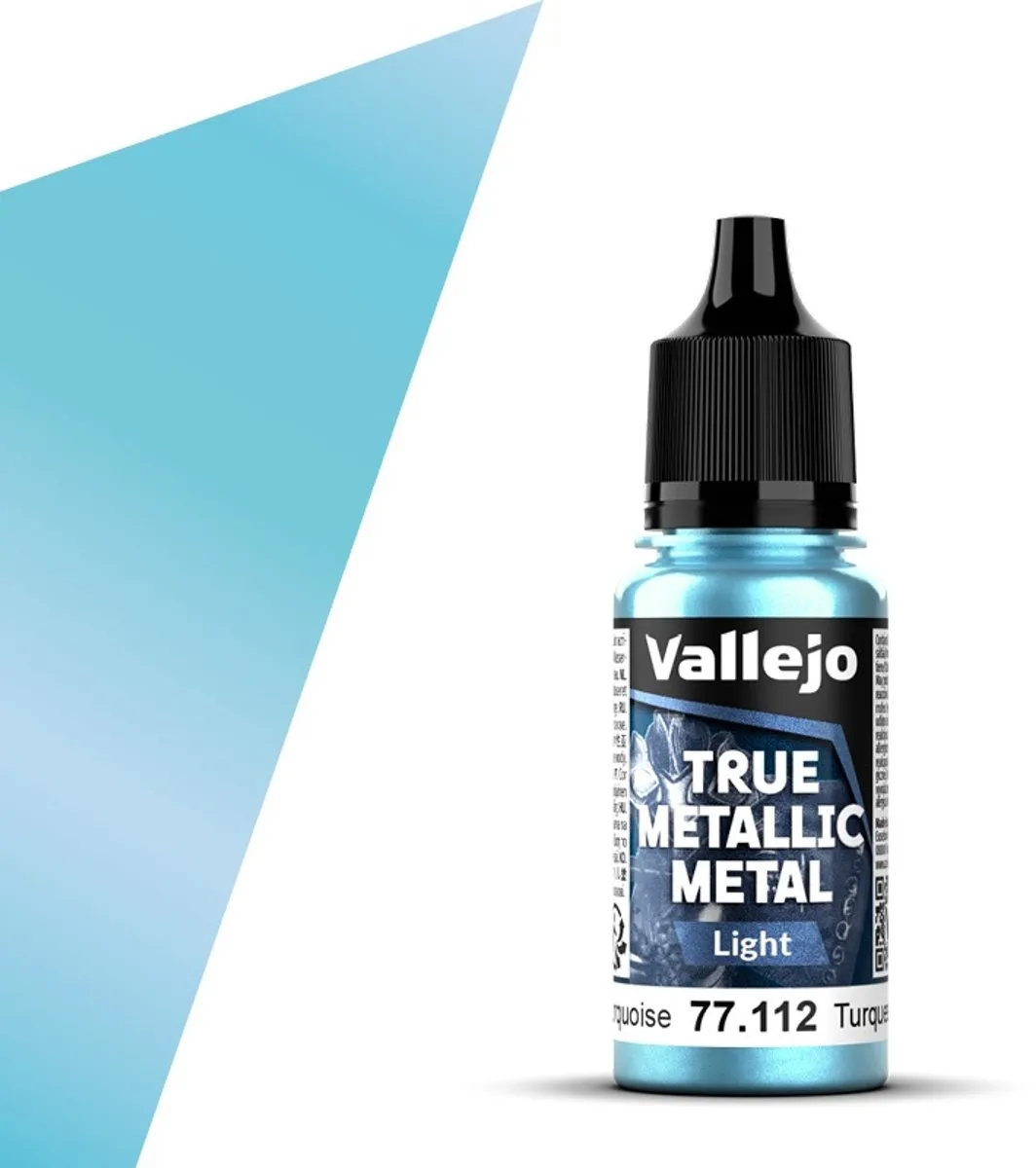 Vallejo Hobbyverf Acryl True Metallic Light Hydra Turkoois 18ml