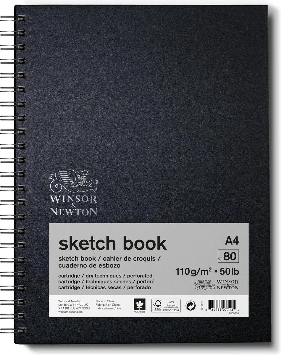 Winsor & Newton Spiral Sketchbook A4 110g/m²