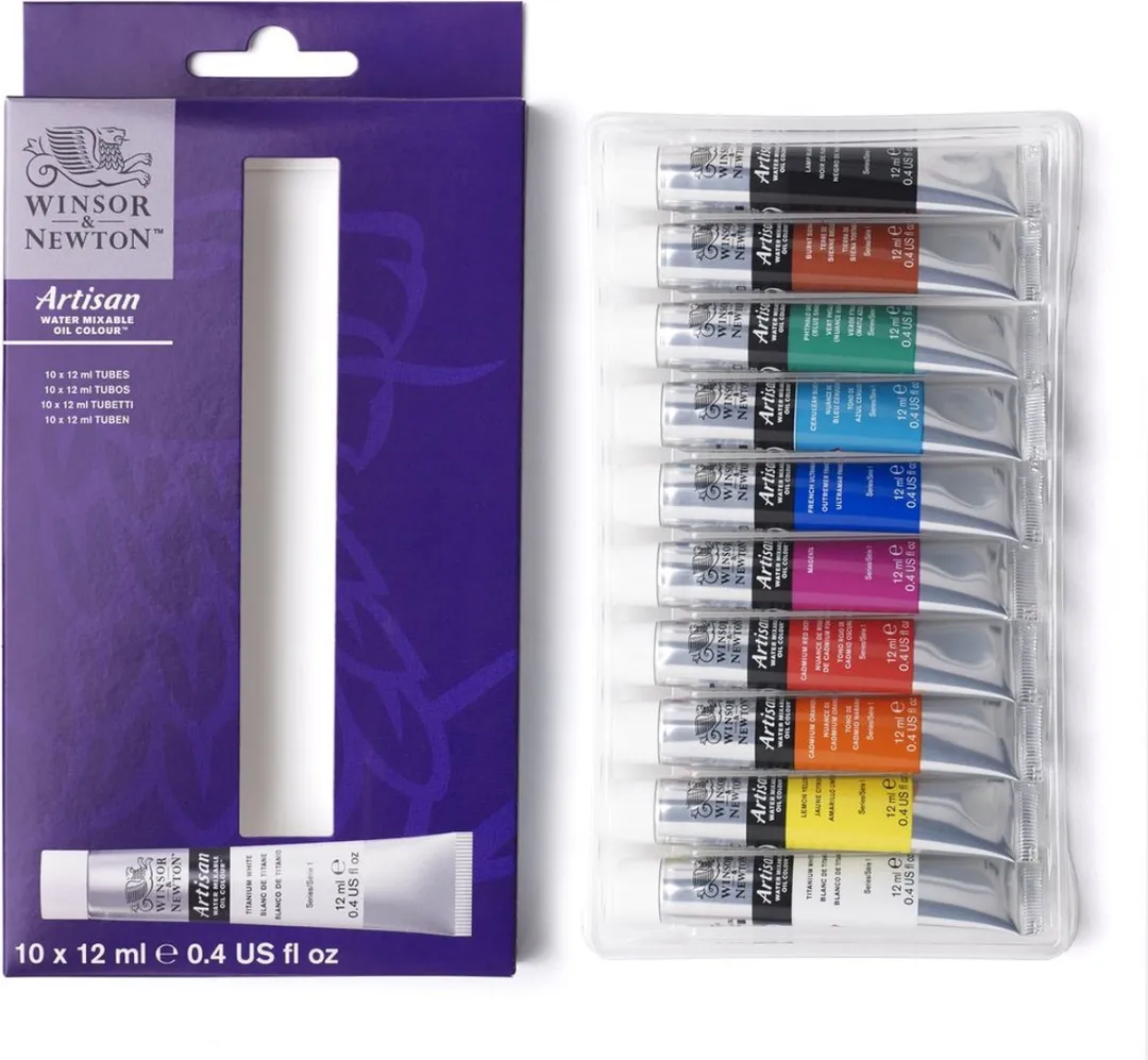 Winsor & Newton Artisan Water Mixable Olieverf Set 10x12ml