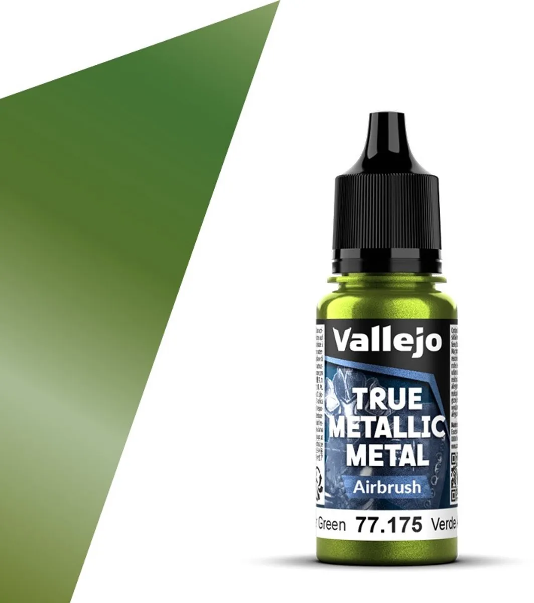 Vallejo Hobbyverf Acryl True Metallic Metal Airbrush Amber Groen 18ml
