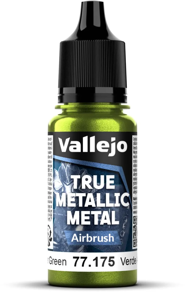 Vallejo Hobbyverf Acryl True Metallic Metal Airbrush Amber Groen 18ml