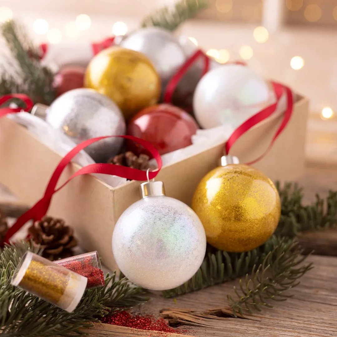 Creativ Company Kerstballen Glitter - 8 Stuks
