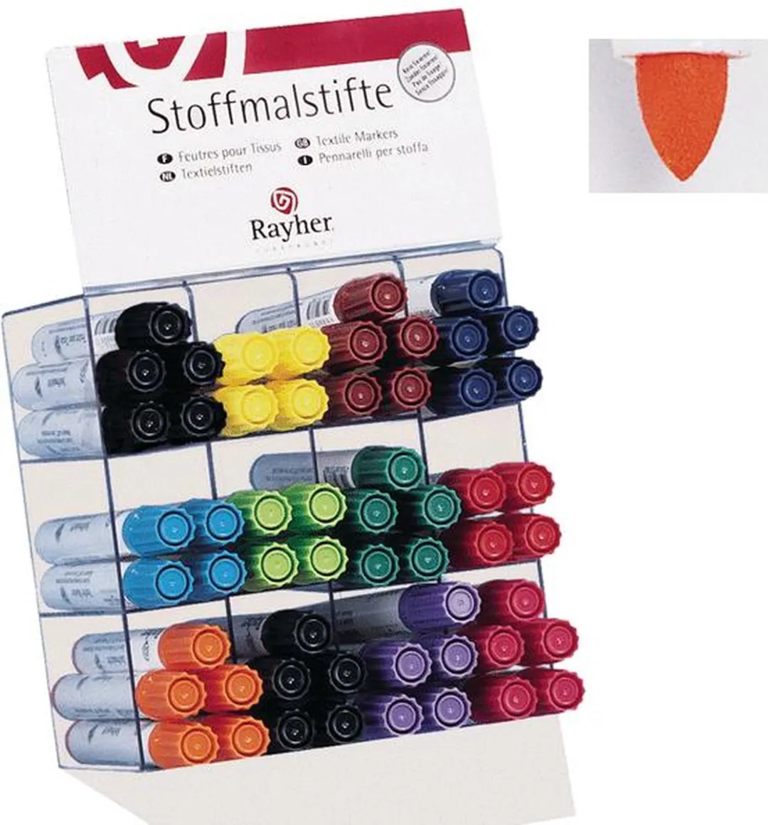 Rayher Textielstift Dikke Punt - Oranje 2-4mm