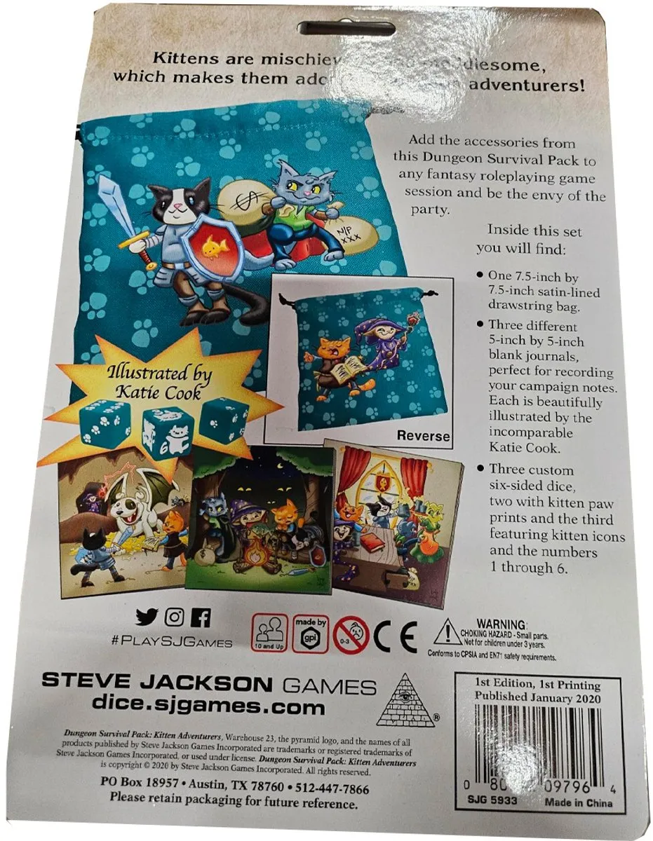 Steve Jackson Games Dungeon Survival Pack Kitten Adventures Bordspel Accessoires