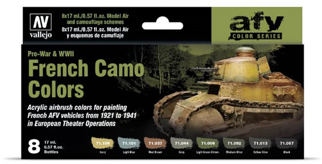 Vallejo Hobbyverf Acrylset French Camo Pre-War