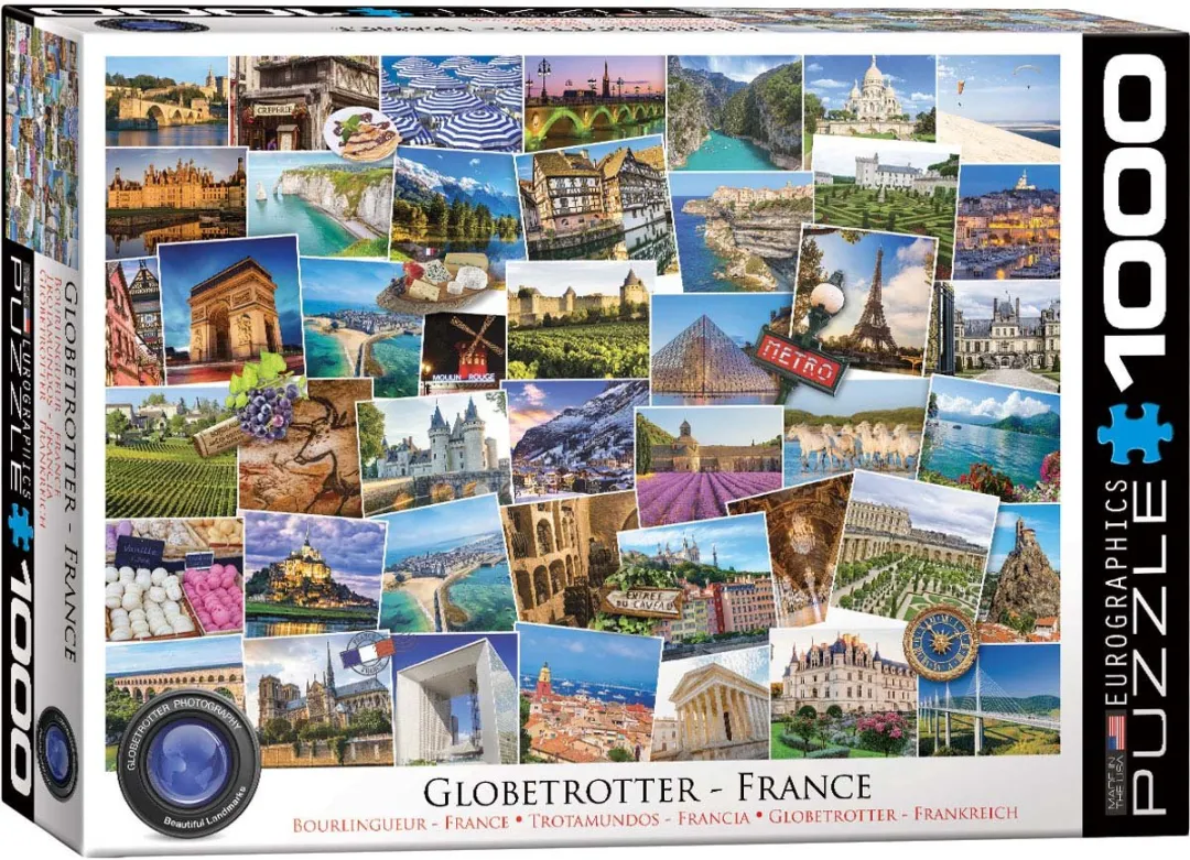 Eurographics France Globetrotter Puzzel 1000 Stuks - Multicolor