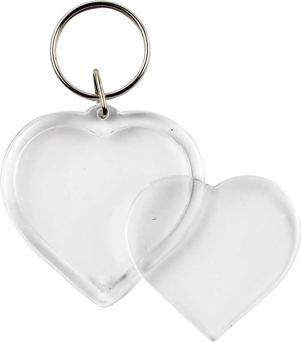 Creativ Company Hart Sleutelhanger 40x40mm - 25 Stuks Multicolor