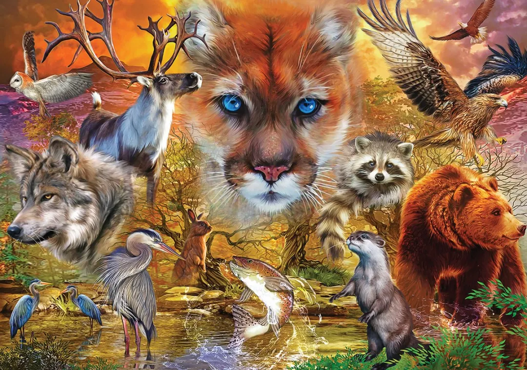 North American Animals Puzzel 1000 Stukjes