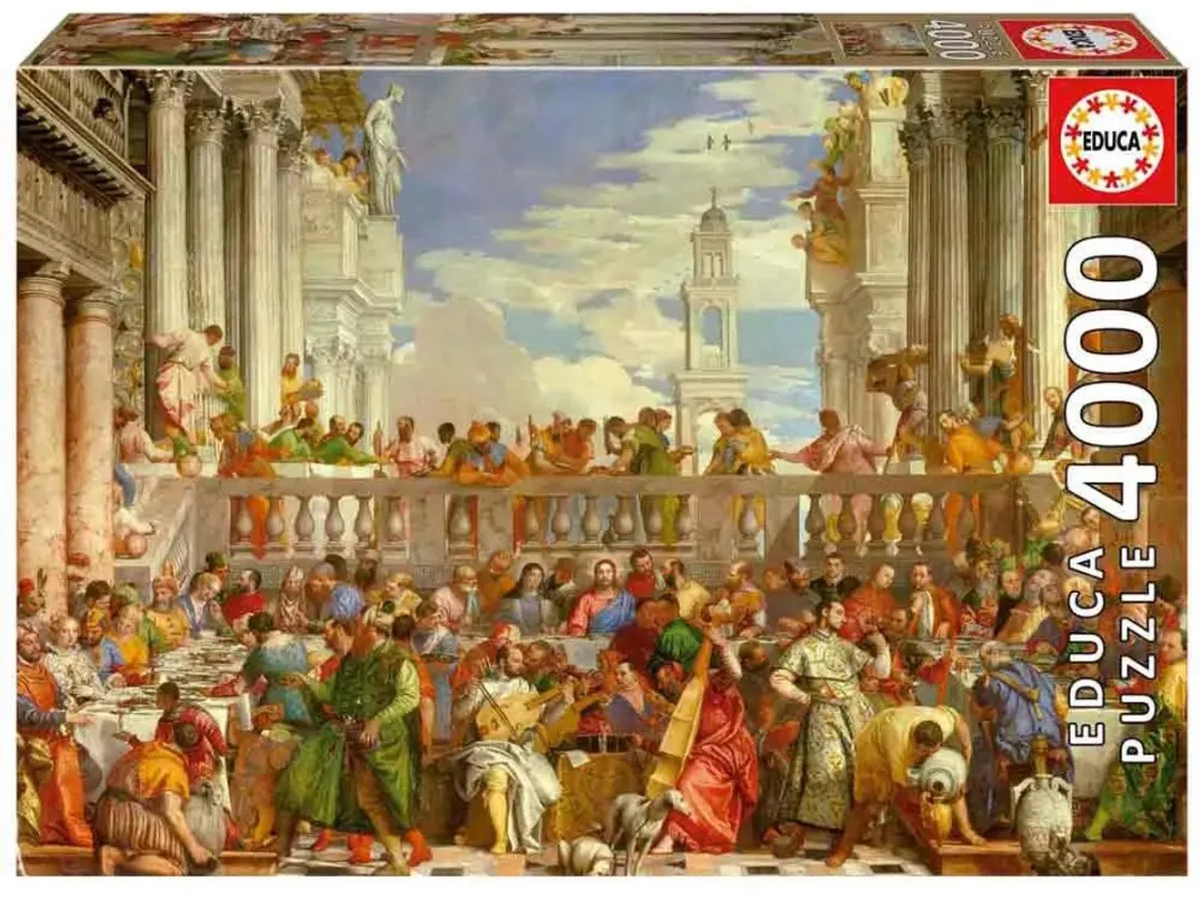 Educa Huwelijk in Cana Paolo Veronese Puzzel 4000 Stuks - Multicolor