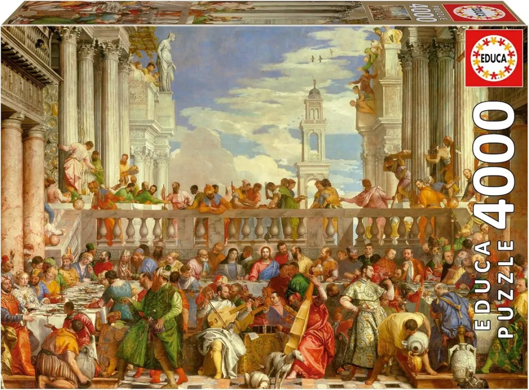 Educa Huwelijk in Cana Paolo Veronese Puzzel 4000 Stuks - Multicolor