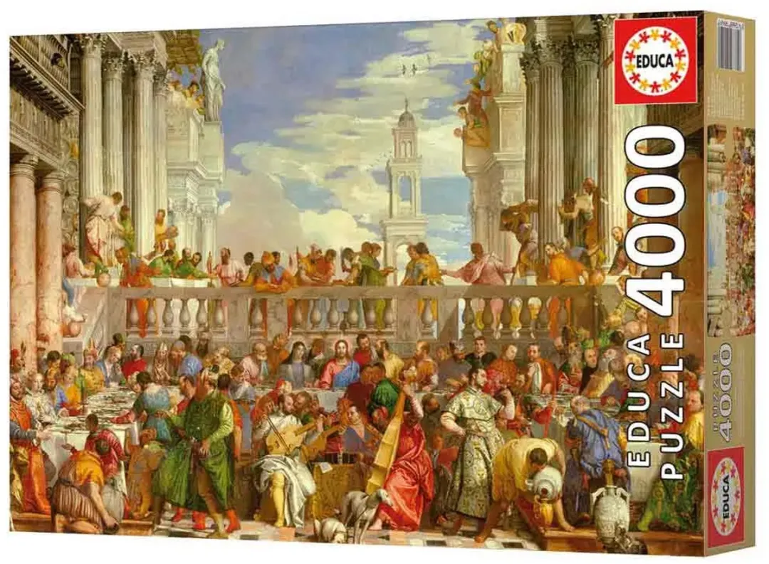 Educa Huwelijk in Cana Paolo Veronese Puzzel 4000 Stuks