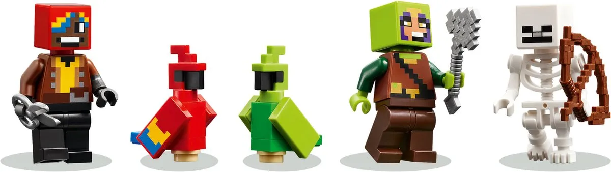 LEGO Minecraft De Papegaaienhuizen Bouwset 21282 - 535 Stukken