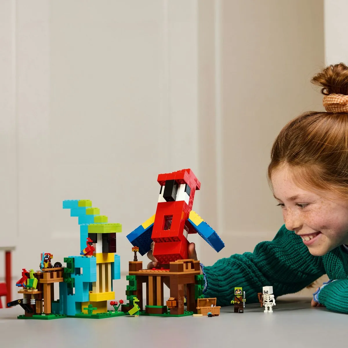 LEGO Minecraft De Papegaaienhuizen Bouwset 21282 - 535 Stukken - afbeelding 6 van 6