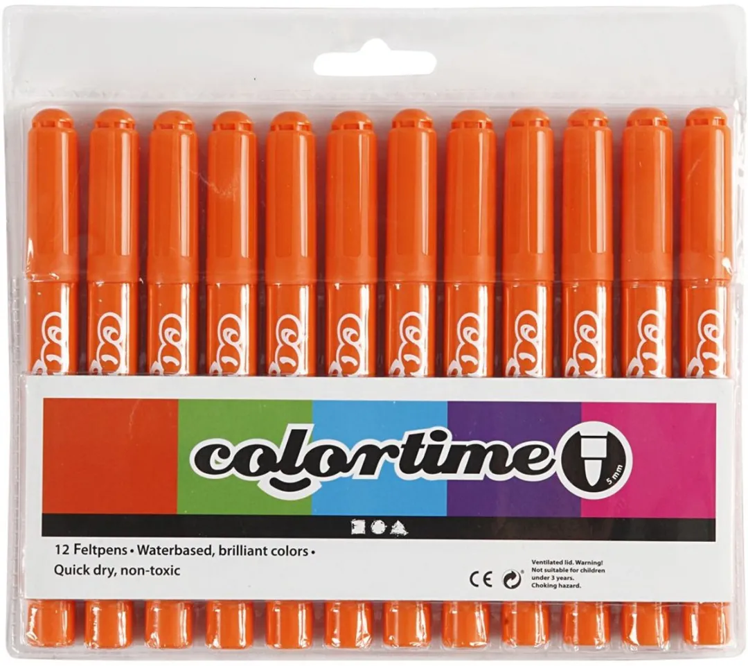 Colortime Stiften 5mm - Oranje - 12 Stuks