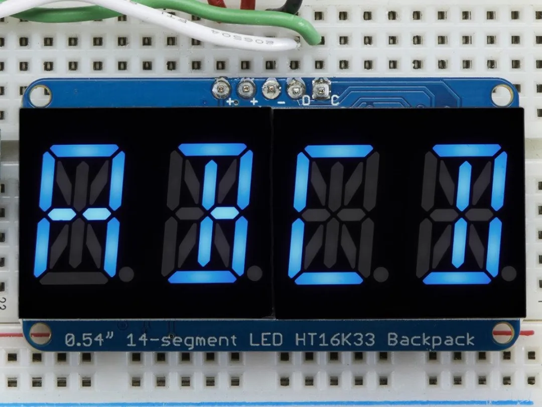 Adafruit Quad Alphanumeric Display 1912 - Blauw
