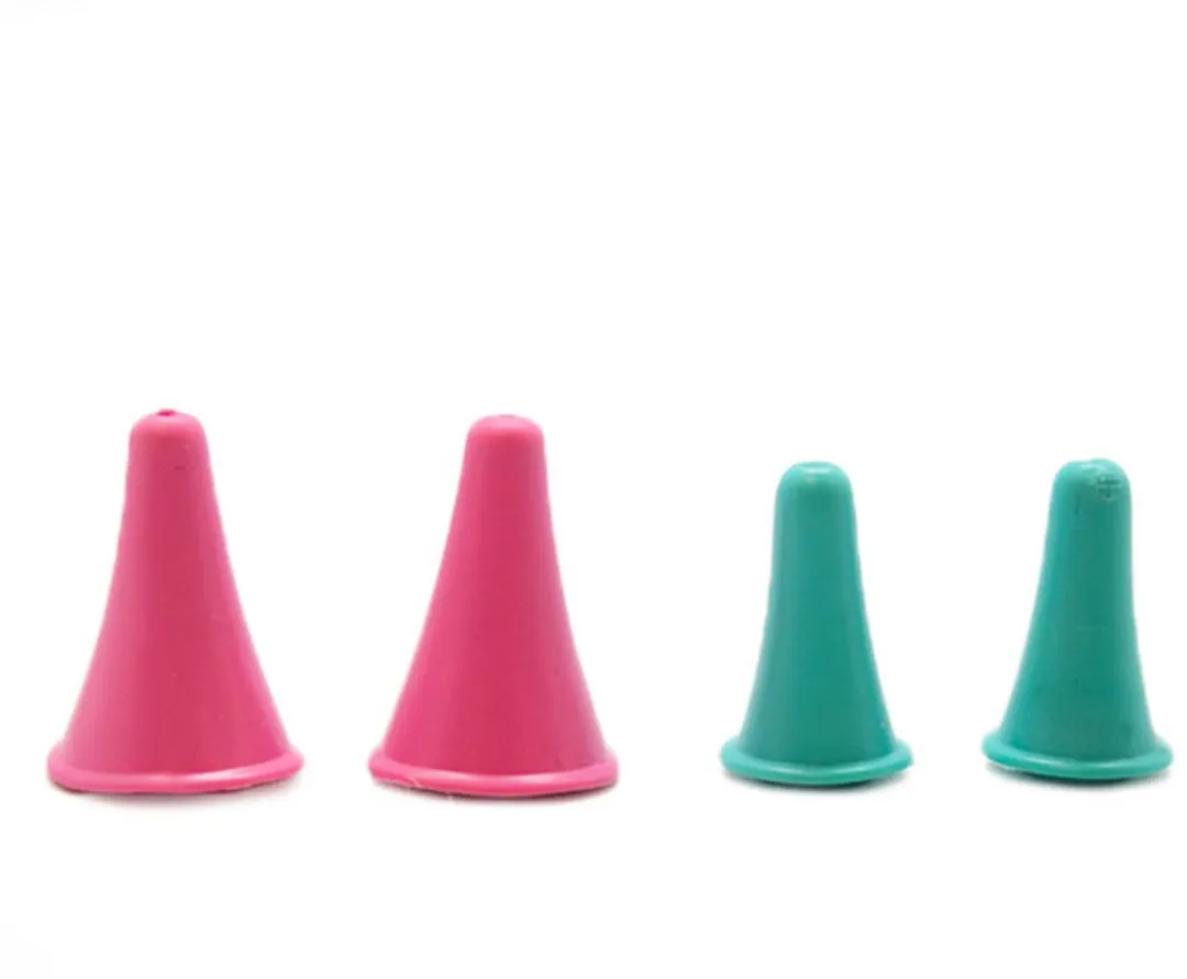 KnitPro Puntbeschermers - 4 Stuks - Blauw/Rozemix
