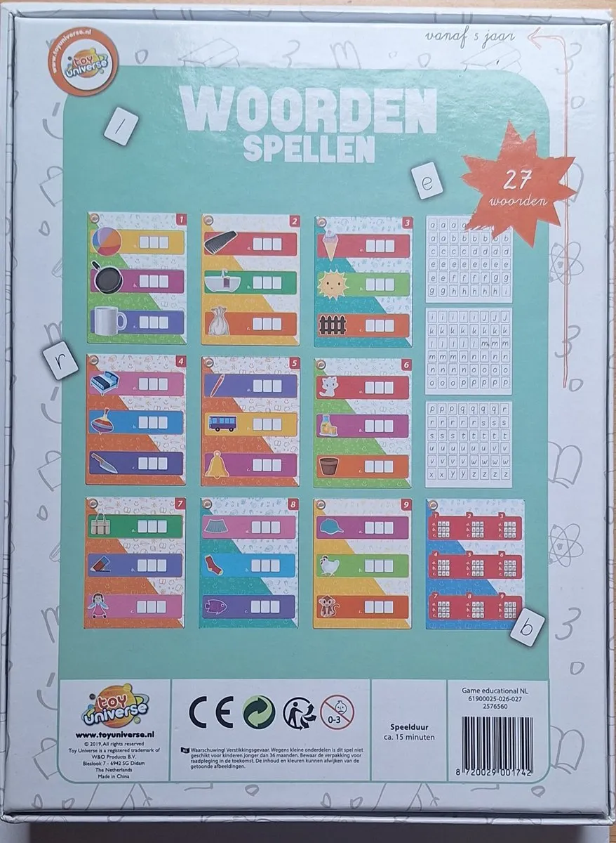 Toy Universe Woorden Spellen - 1-2 Spelers - Multi - afbeelding 2 van 2