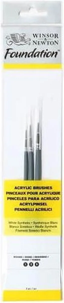Winsor & Newton Foundation Acrylverf Ronde Penselen Set