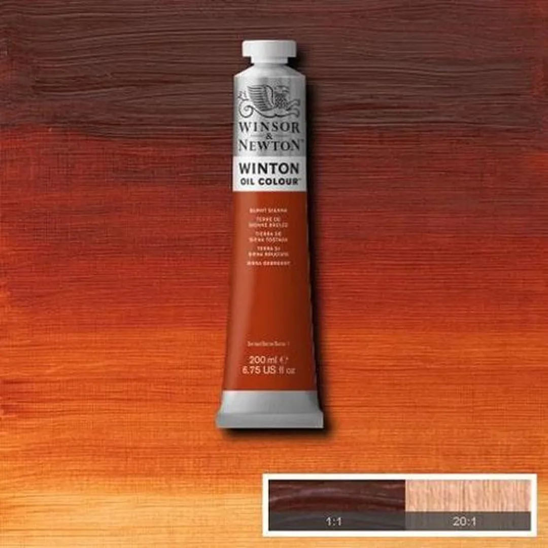 Winsor & Newton Winton Olieverf Burnt Sienna 200ml