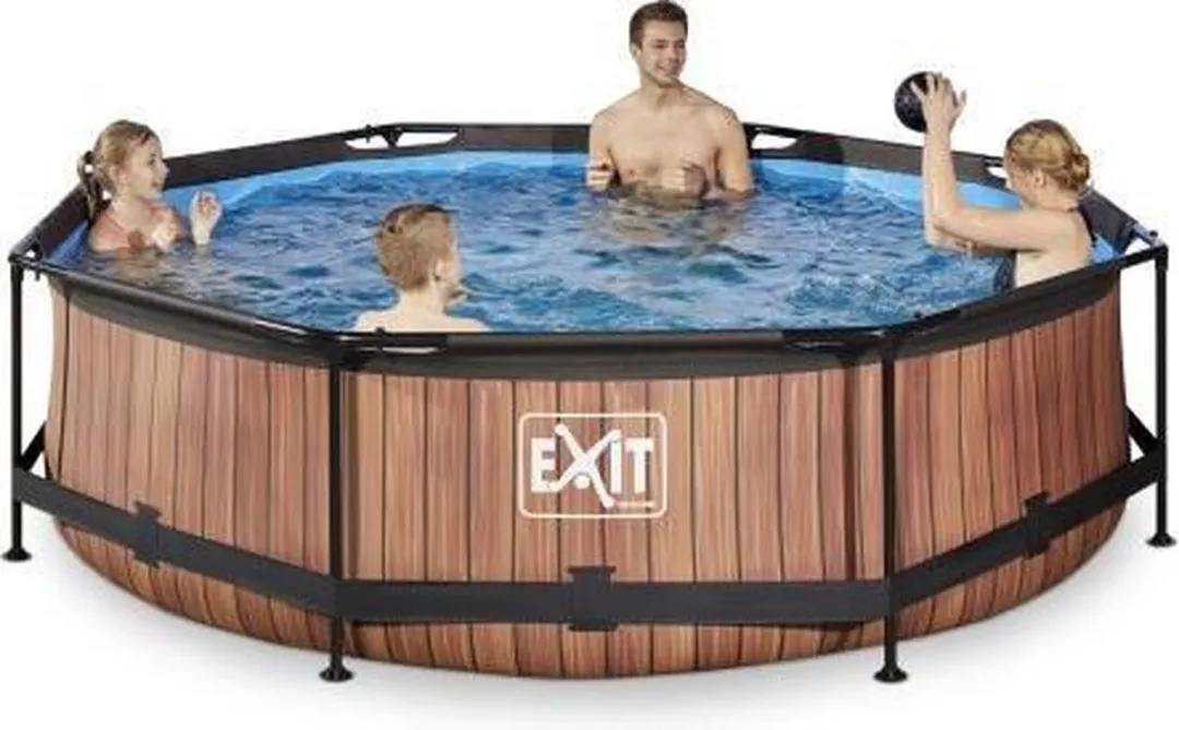 EXIT Wood Zwembad 300cm - Bruin