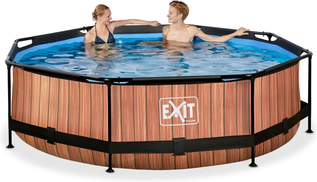 EXIT Wood Zwembad 300cm - Bruin - afbeelding 6 van 6