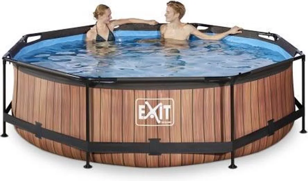 EXIT Wood Zwembad 300cm - Bruin