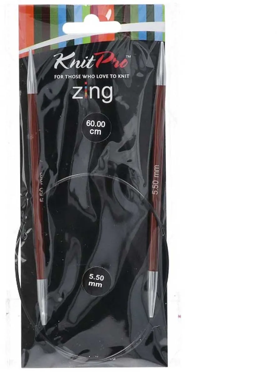 KnitPro Zing Rondbreinaalden 5.50mm