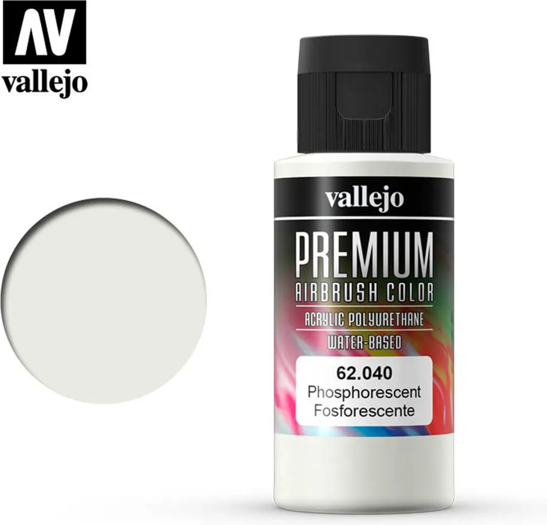 Vallejo Premium Airbrush Color Phosphorescent Fluorescent 60ml