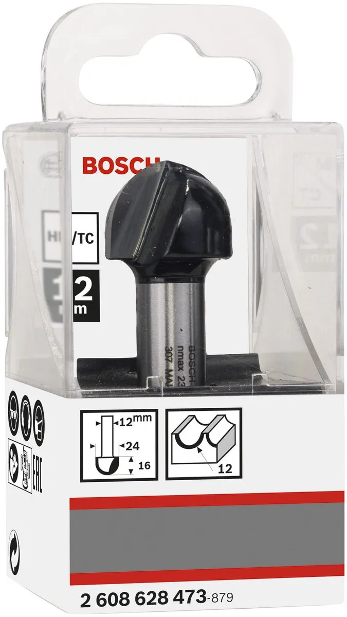Bosch Halfrondprofielfrezen 12mm - Staal