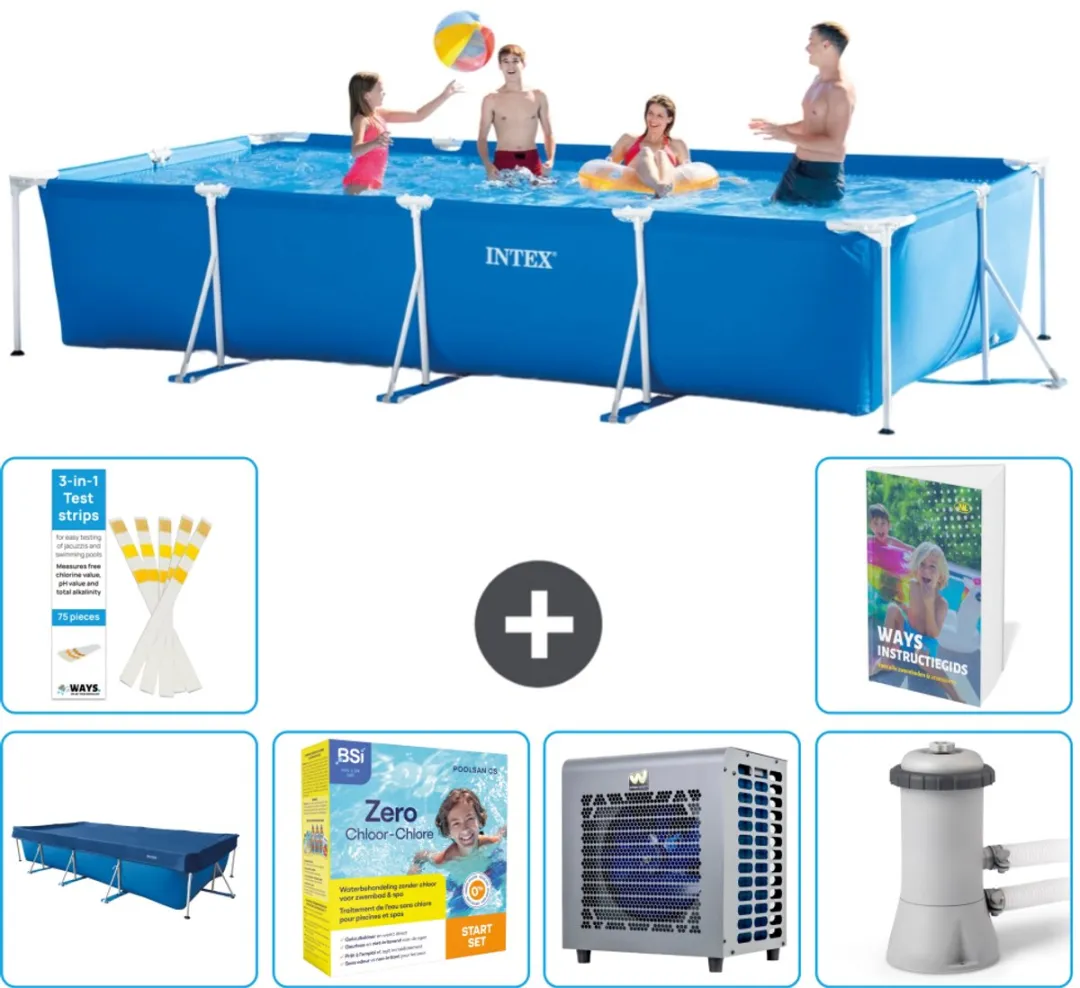 Intex Rechthoekig Frame Zwembad 450x220cm Blauw - 7127L - MPN 28273NP