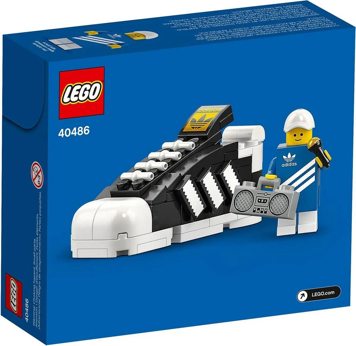 LEGO adidas Originals Superstar 40486 - 92 Stukken - 1 Minifiguur - Blauw/Wit