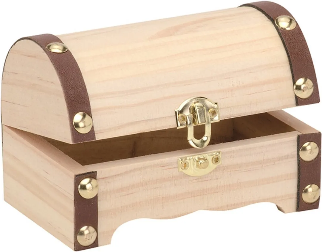 Glorex Hobby Houten Schatkistje 11x7x7cm