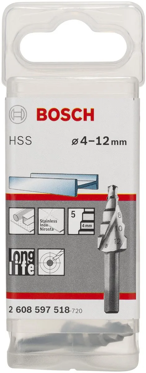 Bosch Trappenboren HSS 4-12mm - 50mm
