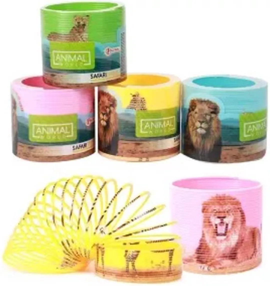 Trapveer - groen - leeuw - wilde dieren safari - loopveer springveer speelgoed traploper rups spring - Kerstcadeau Sinterklaas schoencadeautje