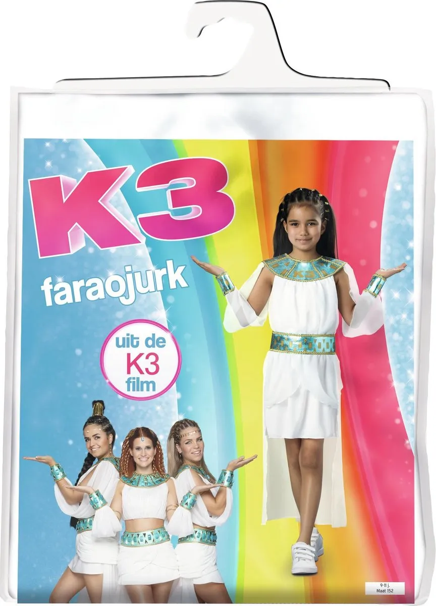 K3 Verkleedjurk Dans van de Farao - Maat 134 Wit
