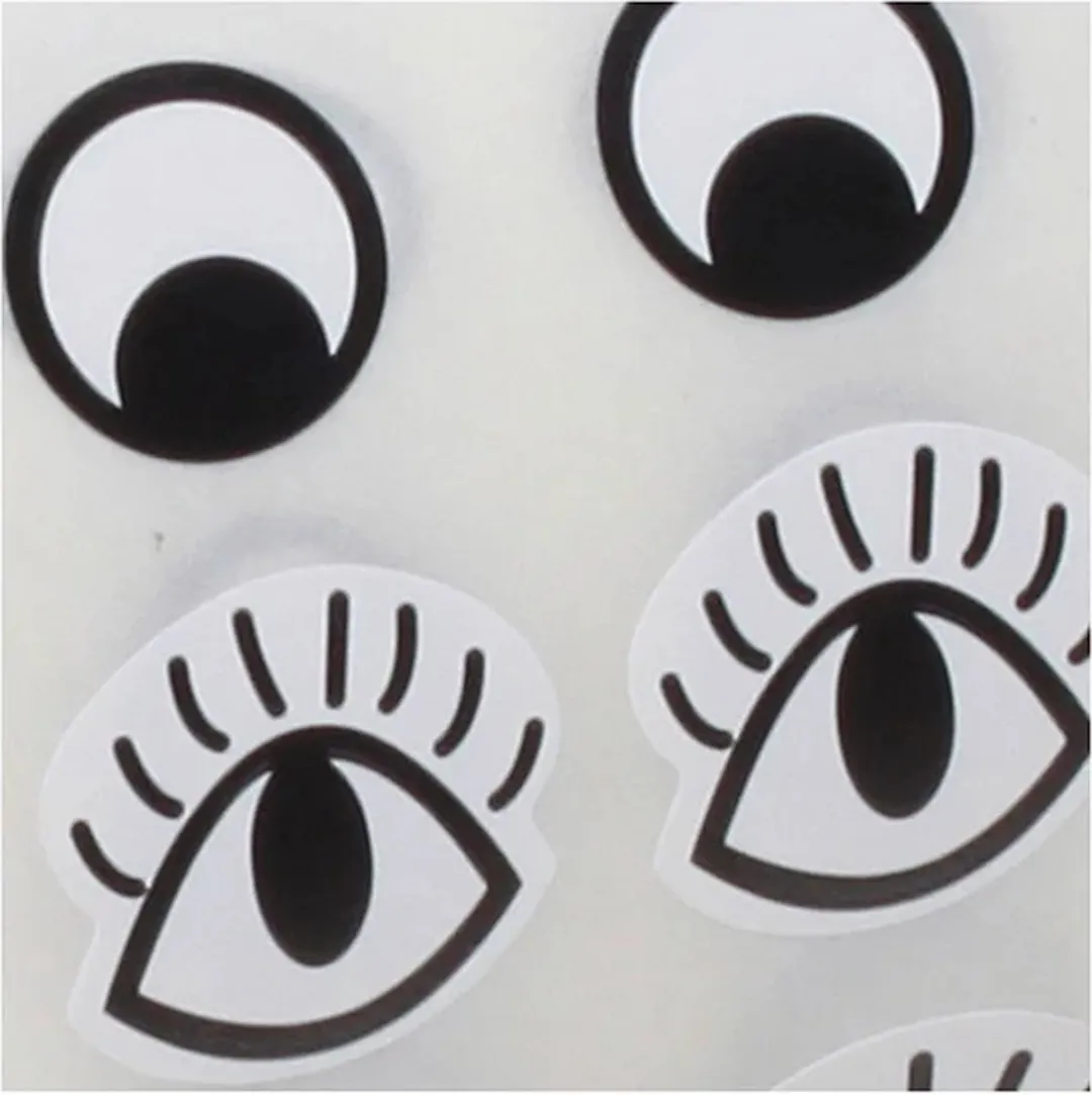 Creativ Company Stickers Rol Ogen - 2000 Stuks - Zwart