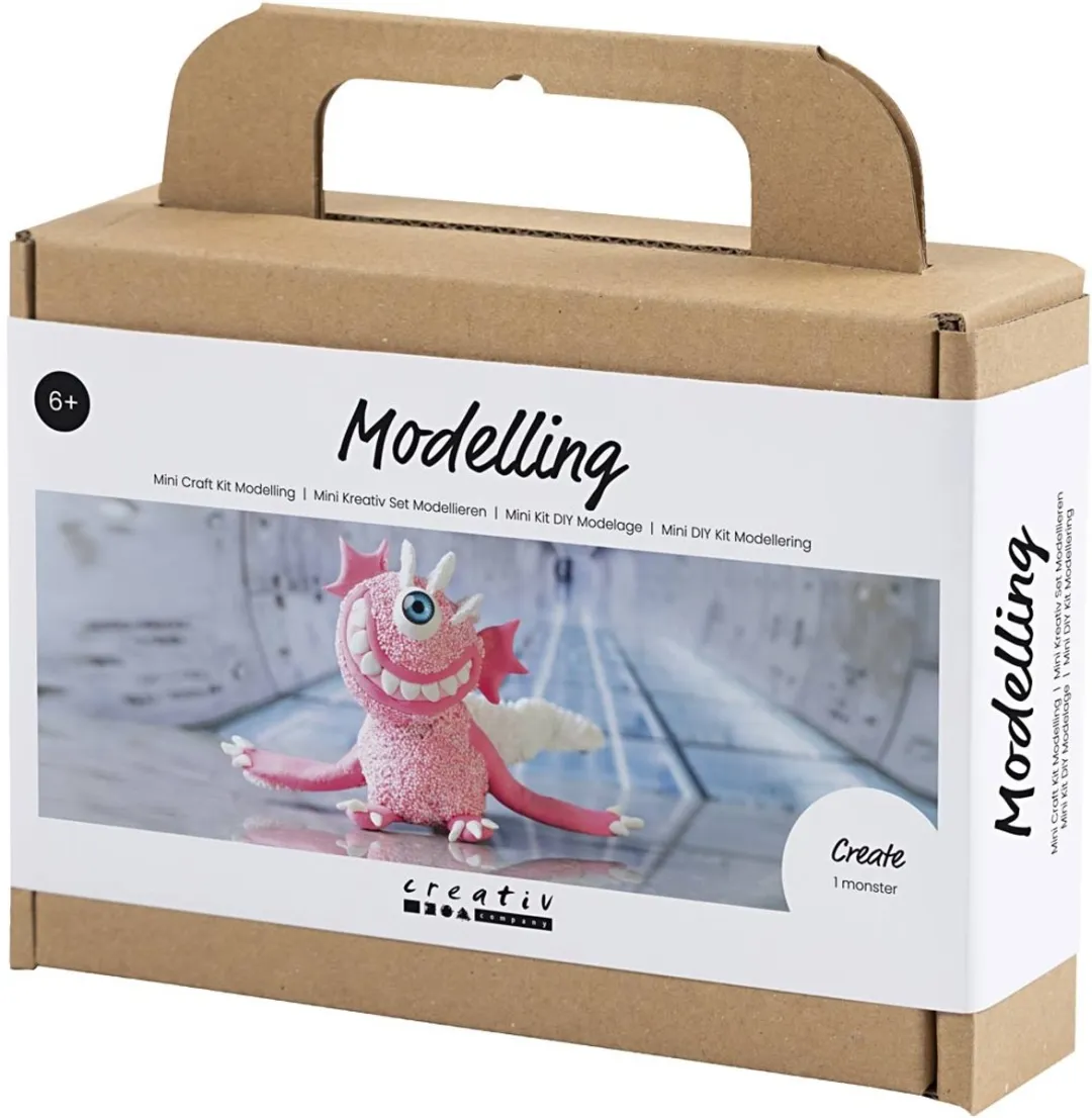 Creativ Company Mini Hobbyset Boetseren Monster Sally - Multikleurig