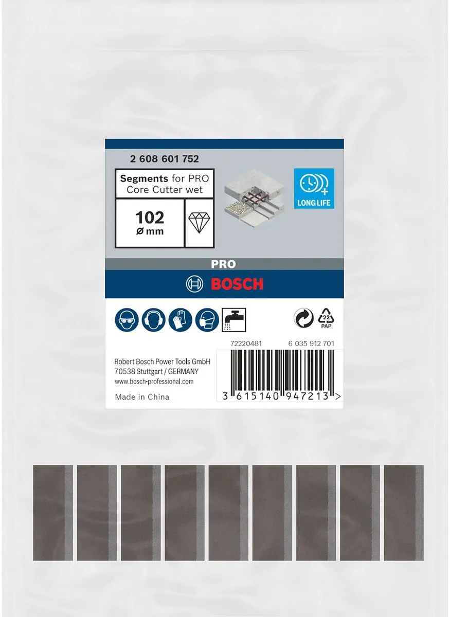 Bosch PRO Draadboren Nat 102x10mm 1 1/4" UNC - 9 Stuks - afbeelding 2 van 2