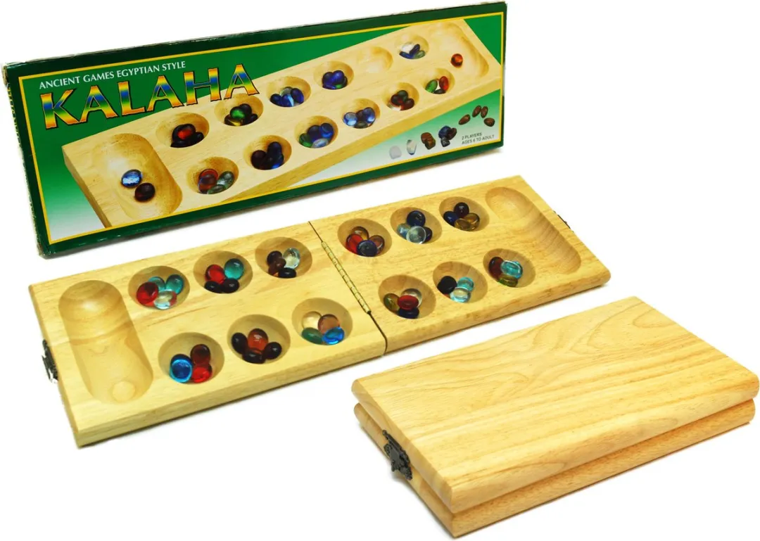 HOT Games Kalaha Vouwbaar Houten Bord 45x14cm