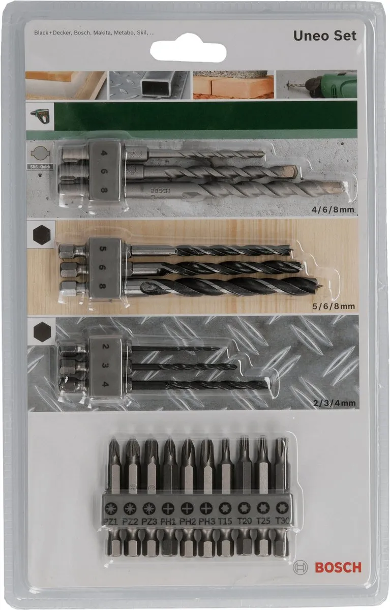 Bosch Uneo Gemengde Set 19-delig