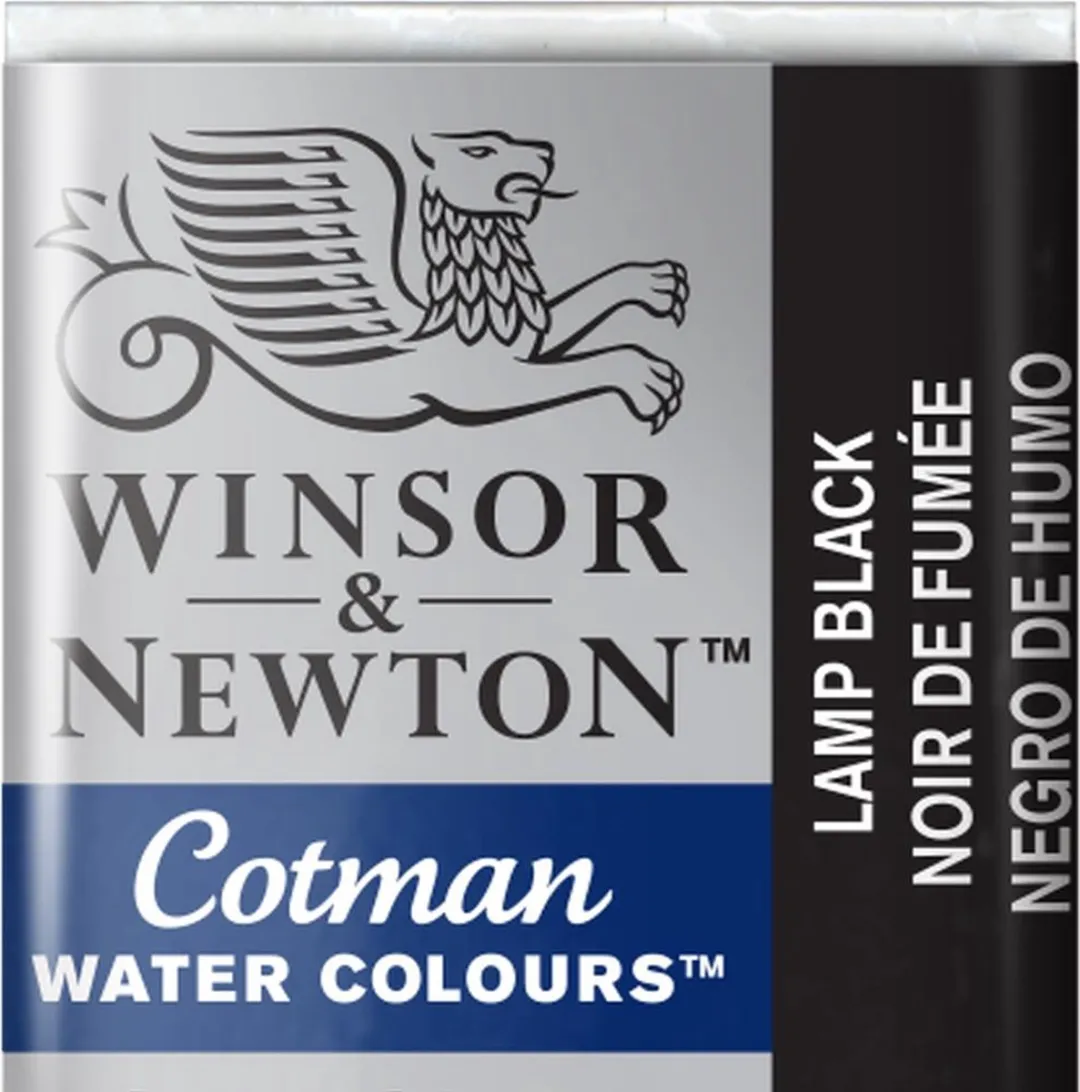 Winsor & Newton Cotman Aquarelverf Half Napje Lamp Black