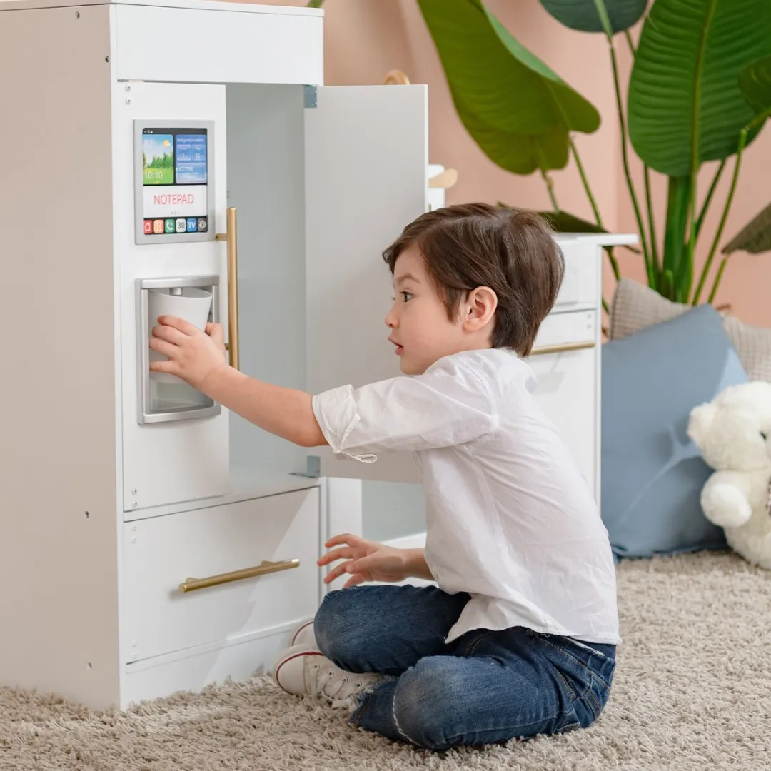 Teamson Kids Groot Modern Houten Speelkeuken Wit/Goud