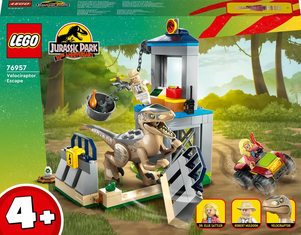 LEGO Jurassic World Velociraptor Ontsnapping 76957